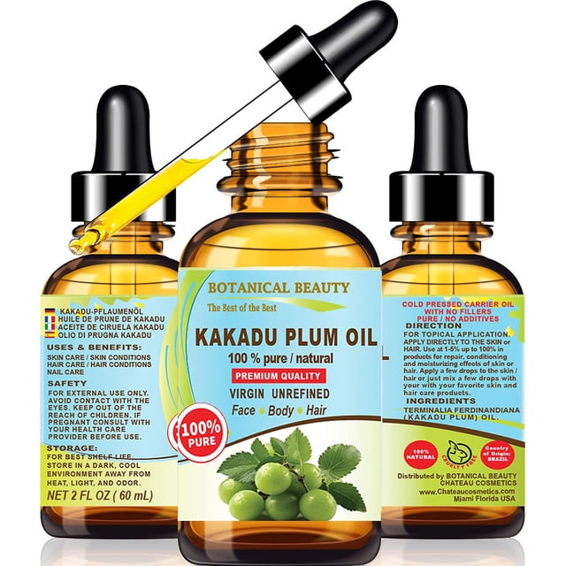 Aceite de ciruela Kakadu Botanical Beauty, 60 ml, virgen sin refinar