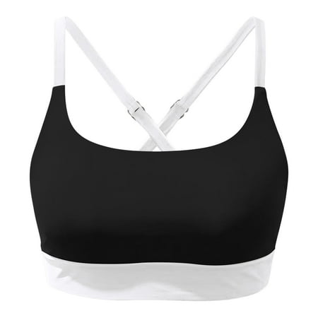 KONDYS Women Bikini Top Push Up Bathing Suit Cross Back Solid Color Top Padded Swim Bra Swimsuits Top
