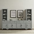 thumbnail image 3 of Crosley Furniture Tara 3-Piece Modern Farmhouse Sideboard Buffet Cabinet And Bookcase Set with Storage, 3 of 15