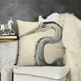 thumbnail image 2 of SHANXI Pillow Covers  Double Sided Decorative Couch Cushion Cover for Throw Pillows Linen Square Watercolor Heron Pillowcase 18x18in, 2 of 5