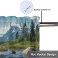 thumbnail image 5 of Forest Bear Cabin Curtains Valances for Home Decor Misty Mountains Jungle Rainforest Stream River Natural Landscape Window Treatment Valance Curtains for Bathroom 54 by 18 in, 1 Panel, 5 of 6