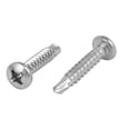 thumbnail image 2 of M3.5x19mm #6-20 Thread 410 Stainless Steel Pan Head Self Drilling Screws 30Pcs, 2 of 5
