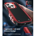 thumbnail image 5 of LEYI for iPhone 15 Pro Case, Soft Bumper Resilient Shock Absorb for 15 Pro Case-Red, 5 of 7