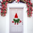 thumbnail image 1 of Corona de agujas de pino Fiudx Adornos de Papá Noel sin rostro Decoración de puerta pared ventana, 1 of 6