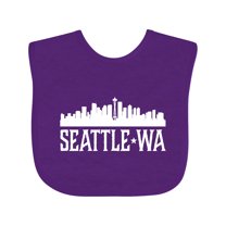 Inktastic Seattle Washington Skyline WA Cities Boys or Girls Baby Bib