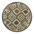 thumbnail image 3 of Unique Loom Baja Outdoor Collection Area Rug - Paz (7' 10" Round Green/Ivory), 3 of 7