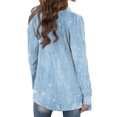 thumbnail image 6 of Women's Fashionable Loose-Fit Casual Cardigan with Christmas Print Mid-Length Coat for Holiday Outfits and Comfortable Wear,Light Blue,XL, 6 of 6