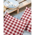 thumbnail image 3 of Rustic Farm Red and White Plaid Check Outdoor Pillow Covers Waterproof Throw Pillow Cover 16x16in Set of 2,Square Decorative Pillowcases Cushion Case for Patio Sofa Couch,Farmhouse, 3 of 7