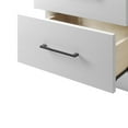 thumbnail image 3 of Castle Place Minimalist 2 Drawer Wooden Nightstand, White, 3 of 8