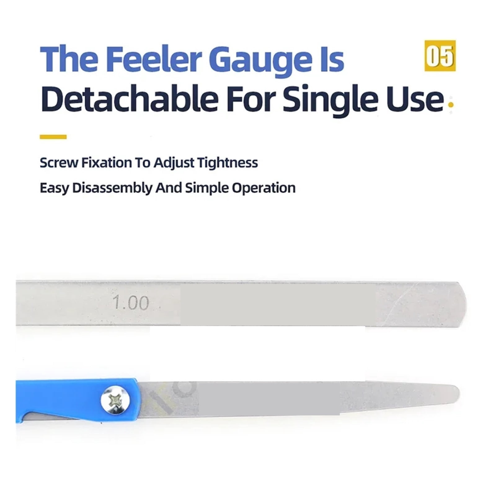 Feeler Gauge Metric Thickness Gauge Set For Measurement Sheet Gauge Blades Valves Foliage of Valves Gap Tools ,Easy Identification