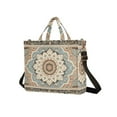 thumbnail image 2 of Pattern Boho Bohomia Corduroy Tote Bag Handbag Large Messenger Bag Shoulder Crossbody Zipper Bag Purse, 2 of 8