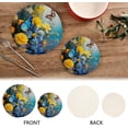 thumbnail image 4 of FREEAMG Blue & Yellow Flowers Trivets Pot Holders Set of 2 Decoration Potholders for Kitchens Pure Cotton Thread Weave Trivets,Hot Pads for Kitchens,Coasters,Placemats,Spoon, 4 of 7