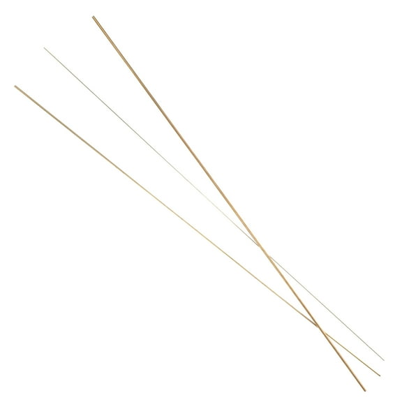 PTOOTP 3Pcs Lathe Brass Rods Kit for Handicraft Use Solid Golden Round Brass Rods Easy to Carry