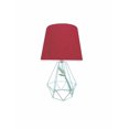 thumbnail image 1 of Lámpara de buro diamante blanco pantalla lino cónica rojo ARTE-NATURAL Minimalista, 1 of 3