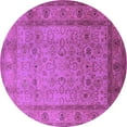 thumbnail image 1 of Ahgly Company Indoor Round Oriental Purple Traditional Area Rugs, 3' Round, 1 of 4