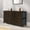 Brown Drawers/Black Frame, variant on Emma + Oliver 5 Drawer Storage Dresser with Black Cast Iron Frame, Brown Wood Top and Brown Easy Pull Engineered Wood Drawers with Wooden Handles