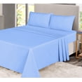 thumbnail image 3 of RUVANTI 100% Cotton Sheets - Crispy Cooling Percale Sheets for Full Size Bed, Breathable & Durable Full Sheet Set, 16 Inches Deep Pocket Bed Sheets, Sky Blue, 4 Pieces, 3 of 8