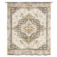 thumbnail image 2 of Beige Vintage Boho Sheer Curtains 72 Inches Long, Ethnic Tribal Geometric Abstract Light Filering Curtains, Breathable Simi Curtain Privacy Drapes for Living Room Bedroom Lightweight Window Treatment, 2 of 9