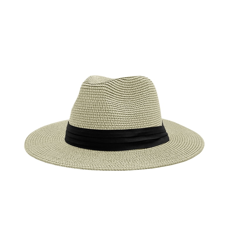 Panama Hat Sun Hats for Women Men Wide Brim Fedora Straw  display picture 2