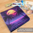 thumbnail image 4 of FORMRS 3 Ring Photo Album 4"x6" Self Adhesive Large Capacity PU Leather Cover, Pink Digital Art, 4 of 8