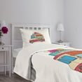 thumbnail image 3 of Ambesonne Truck Quilted Bedspread Set 2 Pcs, Ice Cream Cartoon Style, Twin Size, Multicolor, 3 of 5