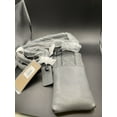 thumbnail image 3 of CLARKS Quilted Pebble Leather Phone Wallet Crossbody Grey Gray, 3 of 5
