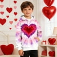 thumbnail image 1 of TaTaai Valentine's Day Printed Hoodie, Youth Long Sleeve Pullover, Pocket Casual Sweatshirt, Holiday Gift Apparel Gift, 1 of 9