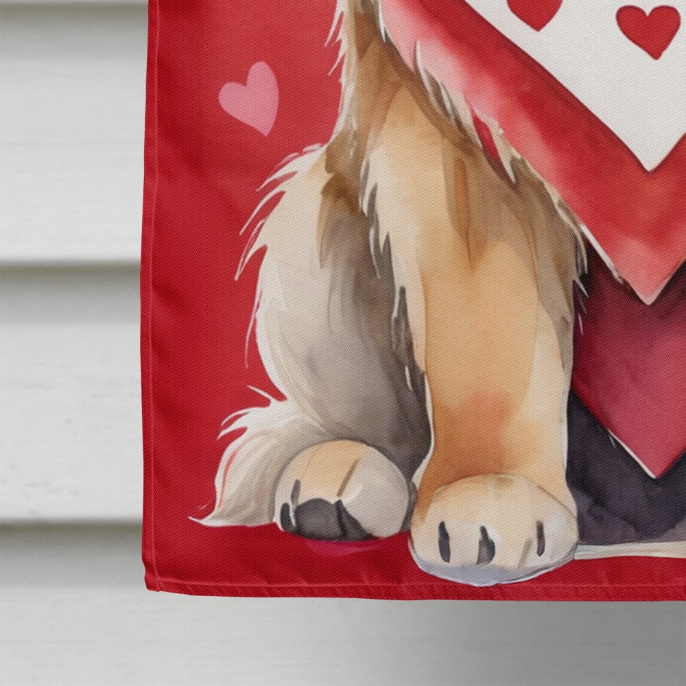 Leonberger My Valentine House Flag 28 in x 40 in