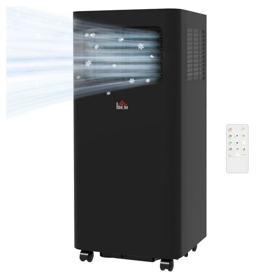 8000 BTU Portable Air Conditioner, 345 Sq Ft AC Unit with Dehumidifier, Remote, Timer, Window Kit - Black