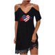 thumbnail image 2 of Puntoco Vestido De Manga Corta Con Cuello En V, Vestido De Fiesta Estampado Sexy Con Hombros Descubiertos Y Manga Corta Con Cuello En V Para Mujer Color Xxl, 2 of 5