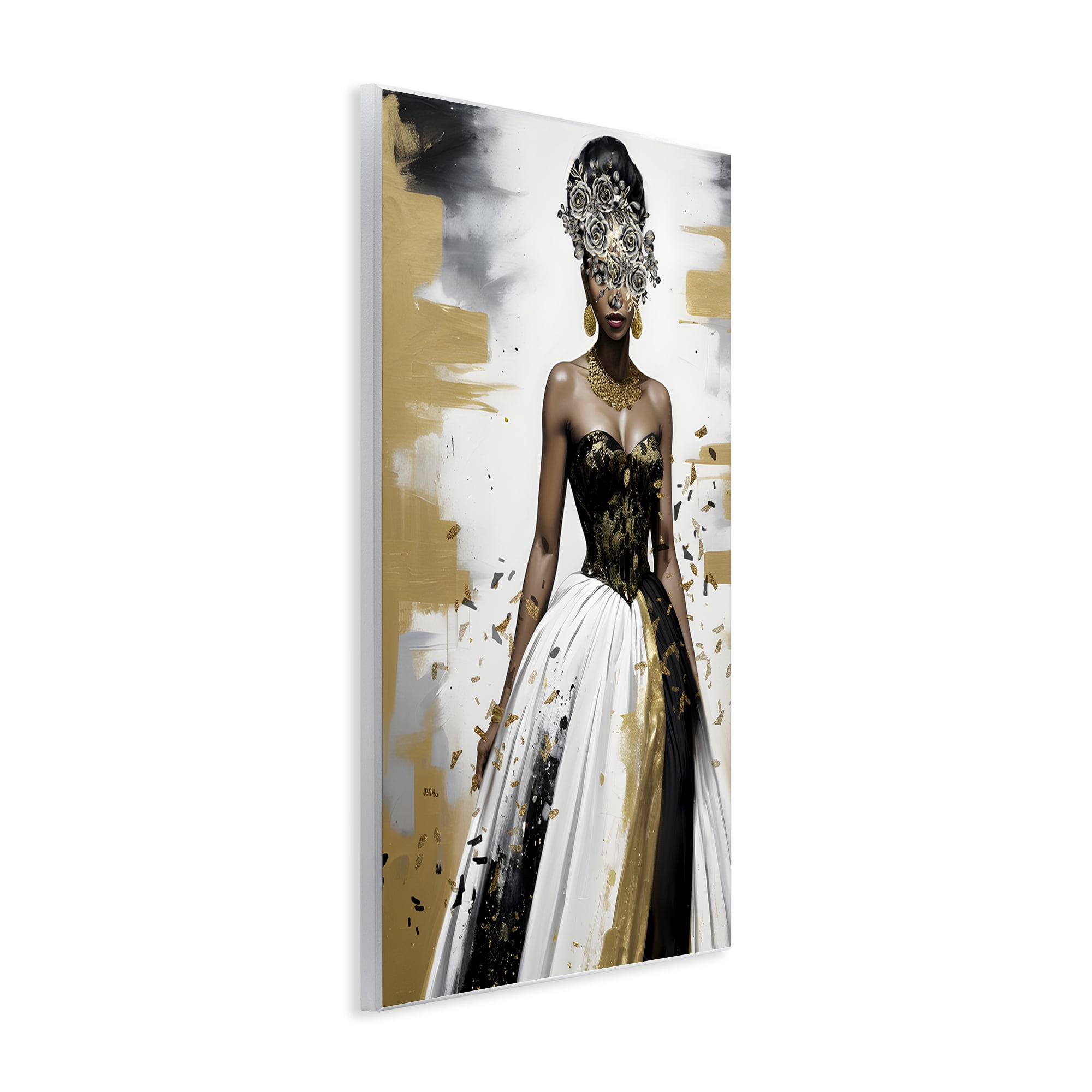 Stupell Industries Elegant Woman Beautiful Gown People Painting Unframed Art Print Wall Art, 10 x 15