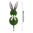 thumbnail image 4 of Easter Decorative Artificial Bunny Topiary Plant Stake, Faux Greenery Rabbit With Bow For Outdoor Garden Yard Lawn Pathway Accent, 1 Piece，The best gift for Easter（With string lights）, 4 of 9