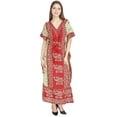 thumbnail image 2 of Women Kaftan Night Dress Kimono Caftan Beach Maxi Boho Long Top Tunic Cover Up, 2 of 2