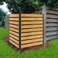 thumbnail image 1 of Slsy Air Conditioner Fence Outdoor Privacy Fence Screen, Pool Equipment Enclosure Fence Trash Can Enclosure Metal Stake Wood Fence Panels for Outside,2-Panel,36" W x 44", 1 of 8