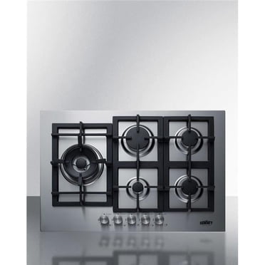 30 in. Wide 5 Burner Propane Gas Cooktop, Stainless Steel