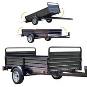 5 ft. x 7 ft. Multi Purpose Utility Trailer (Black Powder-Coated)