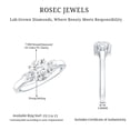 thumbnail image 5 of Rosec Jewels - Lab Grown Diamond Engagement Ring - 7 mm Circle Diamond Ring - Ef-Vs Quality, 10K White Gold, US 3.00, 5 of 8