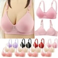 thumbnail image 3 of XFLWAM Push Up Bras for Women No Underwire Seamless Lace Wireless Comfort Everyday Bras Full Coverage Adjustable Breathable Bra 3 Pack, 3 of 3