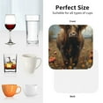 thumbnail image 6 of Sigee Grassland Sunflower Cow for Water-Resistant, Heat-Resistant, Non-Slip Leather Coasters Set, Ideal for Coffee Table, Office, Bar, Home Decor-Square, 6 of 6