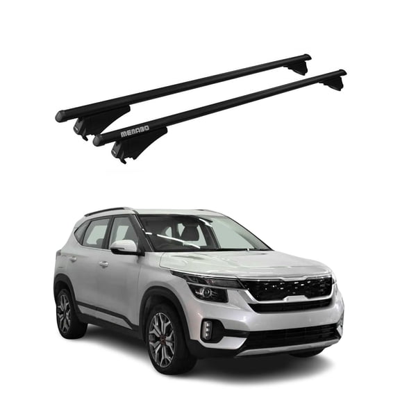 Roof Racks Cross Bars Kia Seltos 2021-2026 Black Aluminium 2Pcs