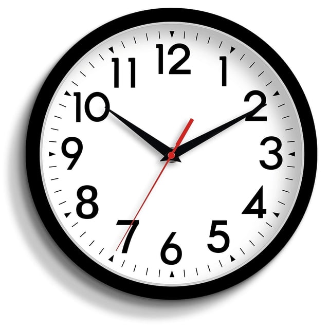 Reloj de pared DAXSMY de 30 cm, silencioso, no hace tictac, funciona con pilas