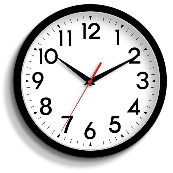 Reloj de pared DAXSMY de 30 cm, silencioso, no hace tictac, funciona con pilas