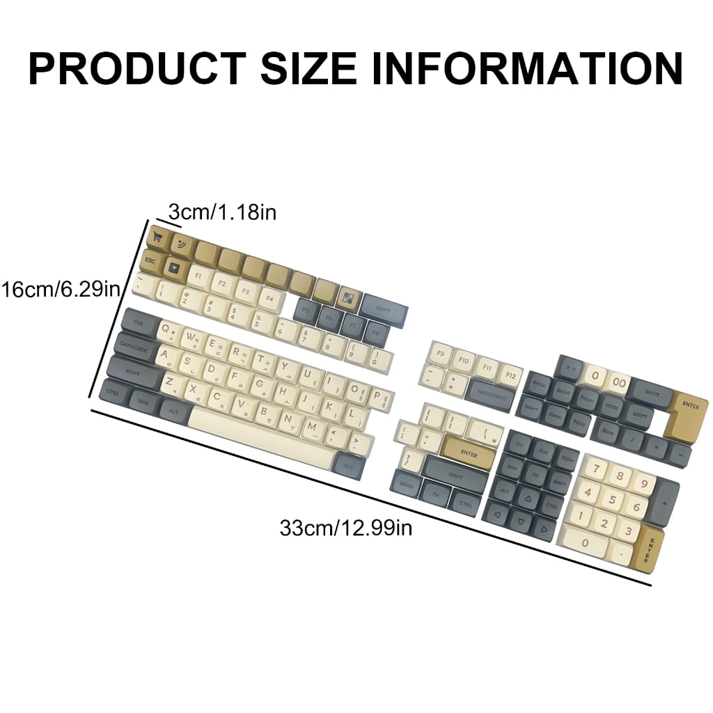 Customizable Korean Keycaps for 61/64/68/75//98/104/108 Mechanical Keyboards Easy Installation Keycaps