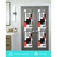 thumbnail image 5 of Window Privacy Film Black Red Geometric Stained Glass Window Film Decorative Sun Block Window Cover Red White Abstract Art Modern Window Clings Static Adhesive Sticker for Bathroom 17.7"x78.7", 5 of 7