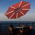 thumbnail image 2 of Yescom Parasol de Patio Solaire LED 9 Pieds 8 Nervures Pare-Soleil Extérieur Inclinable avec Manivelle, 2 of 10