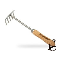 GardenBee Stainless Steel Garden Rake with Ash Wood Handle