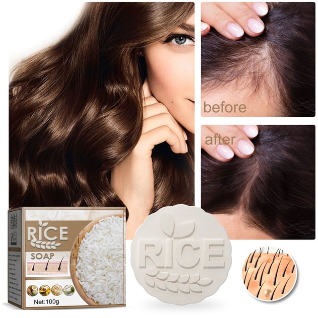 Invigorating Oat & Rice Shampoo Bar, Anti-Hair Loss Rice Shampoo Bar, Moisturizing Shampoo Stick, Rice Shampoo Bars For Hair Growth Buy 2 Save 10%