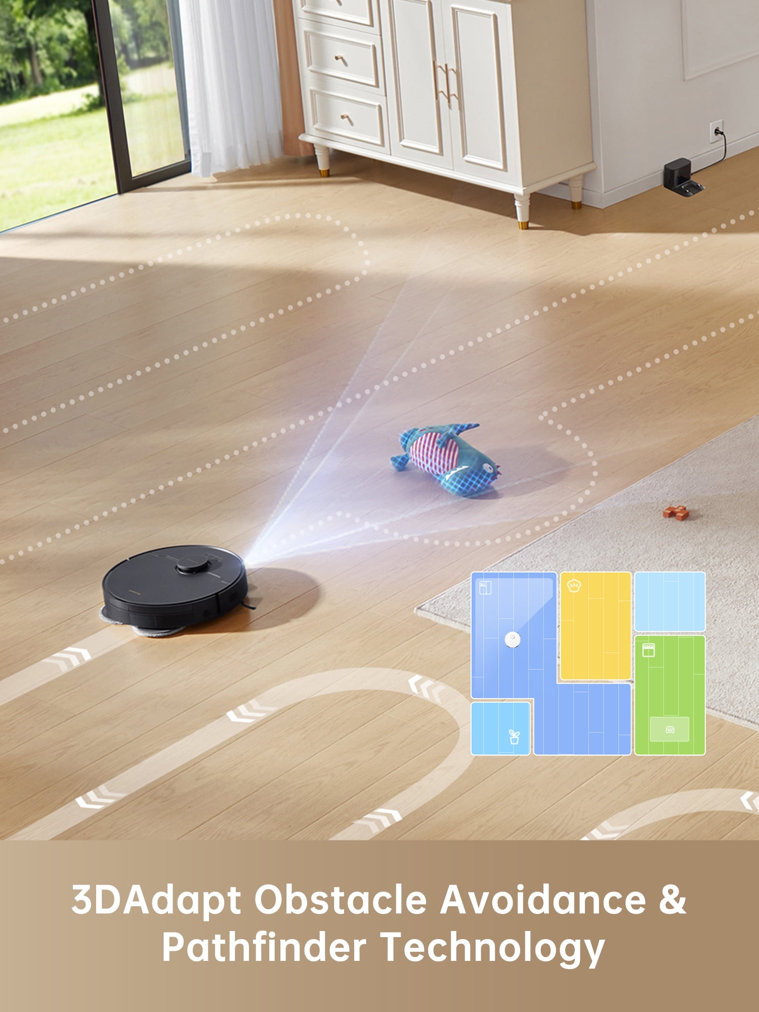 Dreame L10s Pro Gen 2 Robot Vacuum and Mop Combo, 7000Pa Suction, DuoScrub Mopping,7mm Auto Lifting Mop, Ultrasonic Carpet Detection, All-Rubber Roller Brush, Ideal for Pet Hair, Hard Floor, Carpet