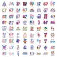 thumbnail image 4 of 120Pcs 67 Stickers Neon Style Six Seven Meme Sticker Waterproof Decals for Laptop Ebook Readers Water Bottles Journal Scrapbook Fun Internet Trendy Decor Gifts for Adults Teens, 4 of 6