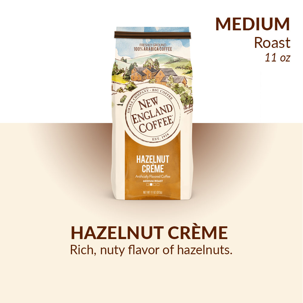 New England Coffee Hazelnut Creme Medium Roast Ground Coffee, 22 Oz, Bag - image 5 of 8